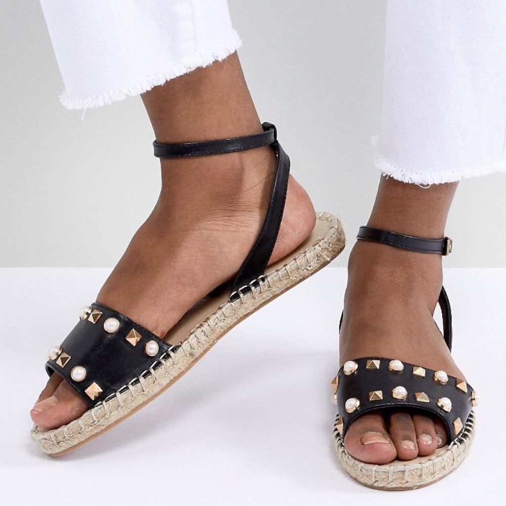 Miss Selfridge Espadrille Studded Sandals